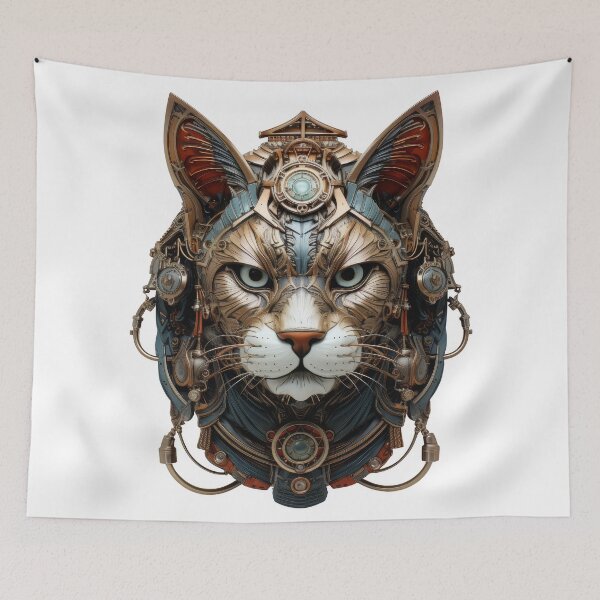 Item preview, Mechanical Steampunk Cat with Futuristic Armor designed and sold by Daagath.