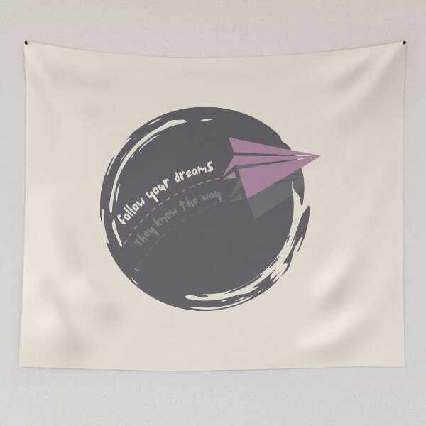 Item preview, Follow Your Dreams – Paper Plane Motivation Design designed and sold by RokaWorld.