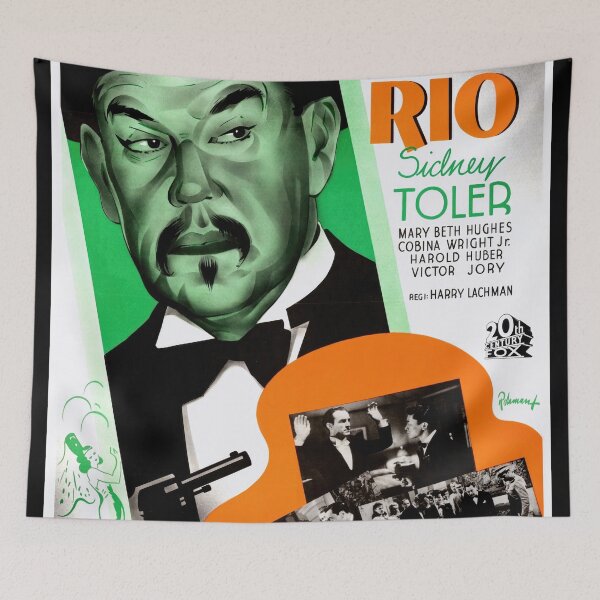 Item preview, Vintage Charlie Chan in Rio Poster | Art Deco Movie Poster | Sidney Toler Detective Art designed and sold by artofuniverse.