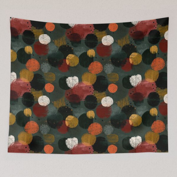 Item preview, Abstract dark and brush strokes pattern animal skin inspired dots designed and sold by MOONE FLOWER.