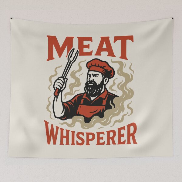 Item preview, Meat Whisperer BBQ Retro Art for Grillers and Smokers designed and sold by Darling DeDe.