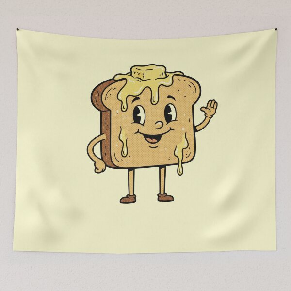 Item preview, Smiling Butter Toast Cartoon designed and sold by PrintHorizonD.