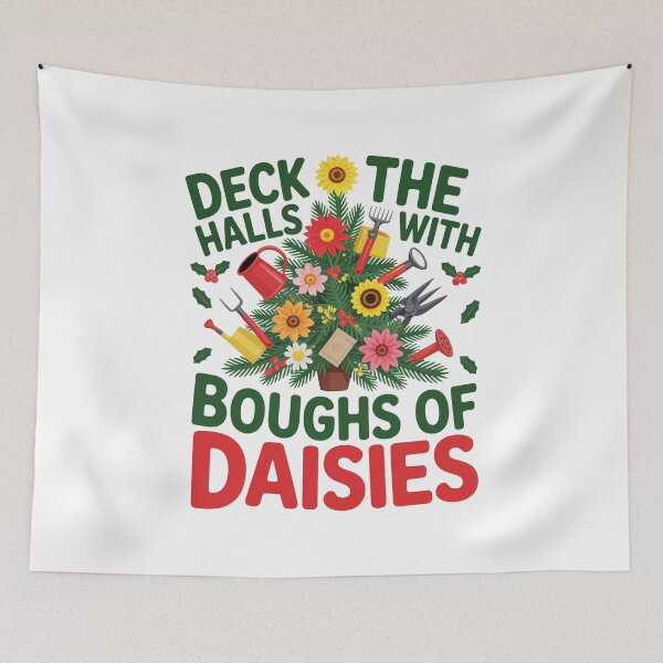Item preview, Deck the Halls with Daisies designed and sold by MonkiFlipp.