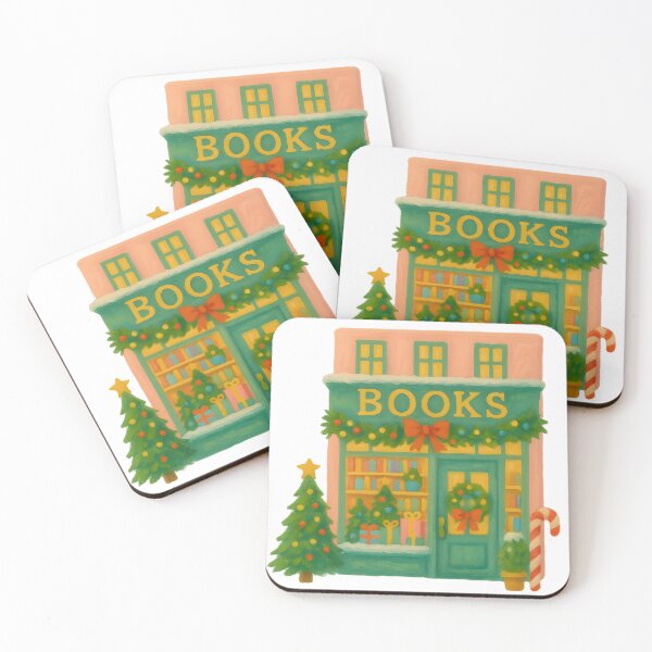 Item preview, Festive Book Store Decorated for Christmas designed and sold by SpencerReedDes.