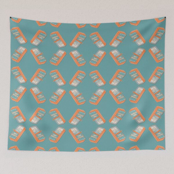 Item preview, Hot Merman can, symmetrical pattern, handle with care, medium green background designed and sold by WONDERPRINTVALLEY.