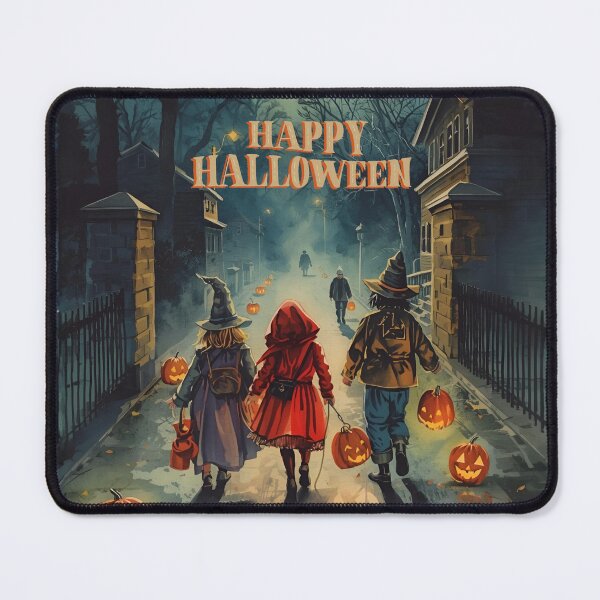 Item preview, Vintage Trick-or-Treaters on Halloween Night designed and sold by Edenglow Prints & Peculiars.