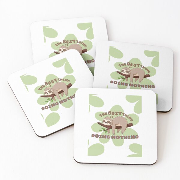 Item preview, The Best Thing Is Doing Nothing | Cute Sloth Lazy Day Design | Funny Animal Quote designed and sold by RokaWorld.