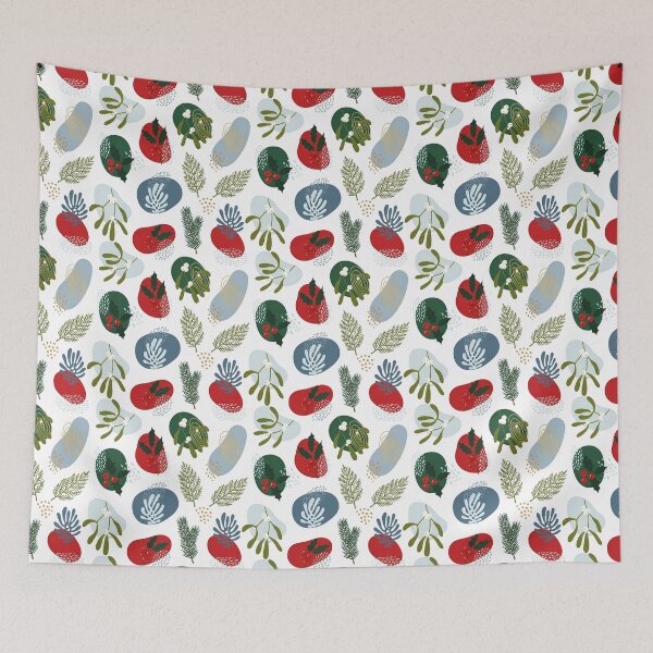 Item preview, Mistletoe and Pine Christmas Pattern designed and sold by SeGoArtDesign.