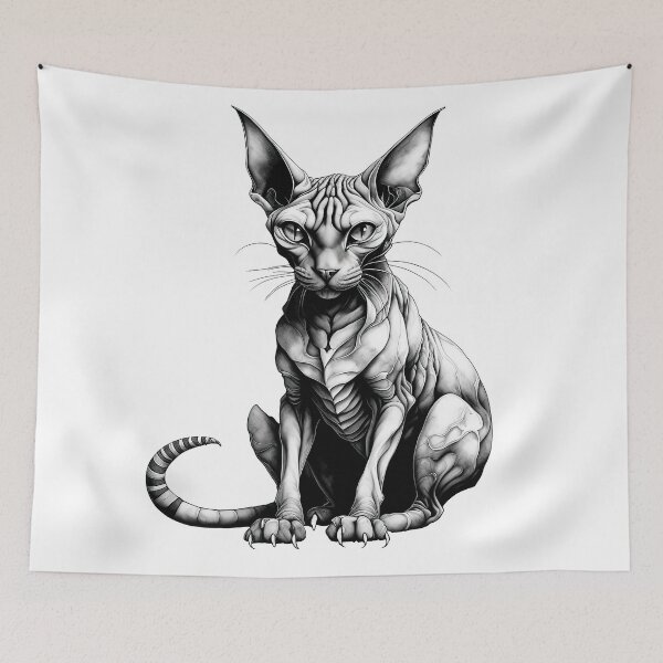Item preview, Mythological Sphynx Cat Anatomical Art Print designed and sold by LanaGustavsson.