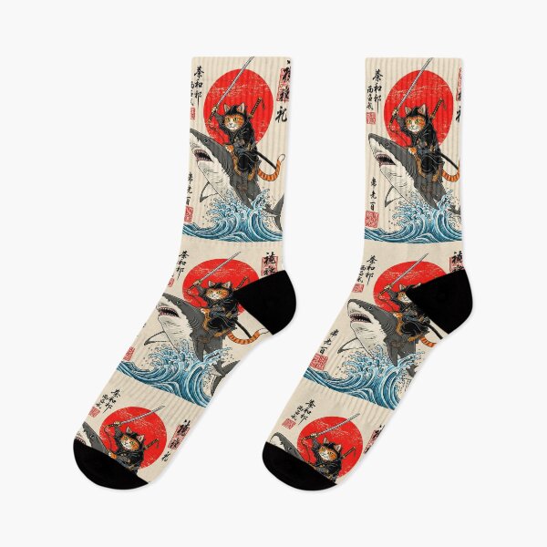 Item preview, Ninja Cat Riding  Shark designed and sold by TheSamuraiCat.