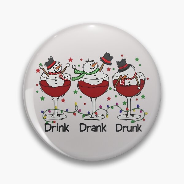Item preview, Drink Drank Drunk Snowman Wine Glasses - Funny Christmas Pun designed and sold by AwesomeBeyondLimits.