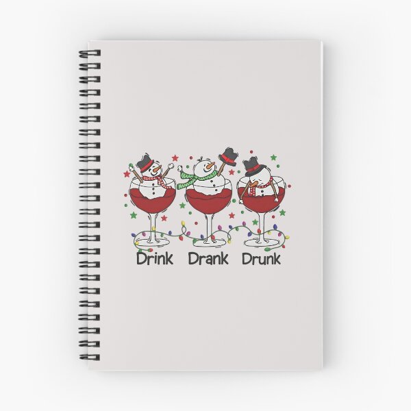 Item preview, Drink Drank Drunk Snowman Wine Glasses - Funny Christmas Pun designed and sold by AwesomeBeyondLimits.