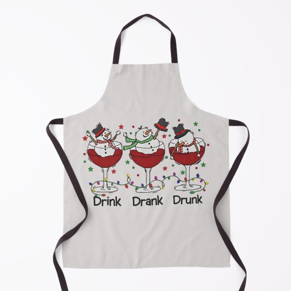 Item preview, Drink Drank Drunk Snowman Wine Glasses - Funny Christmas Pun designed and sold by AwesomeBeyondLimits.