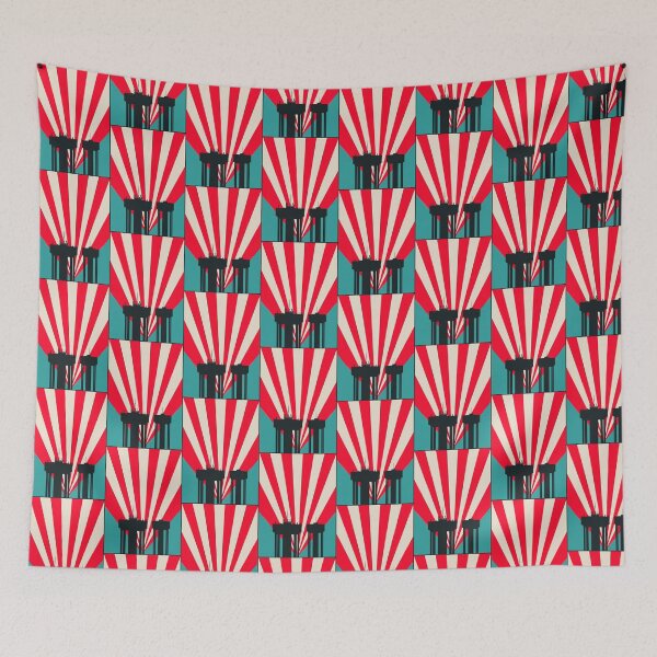 Item preview, Corby Water Towers - Vibrant Tones designed and sold by Kate Anderson Art.