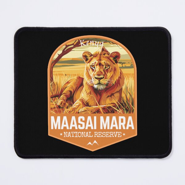 Item preview, Maasai Mara National Reserve, Kenya Retro Travel Art Emblem designed and sold by MaateoDesign.