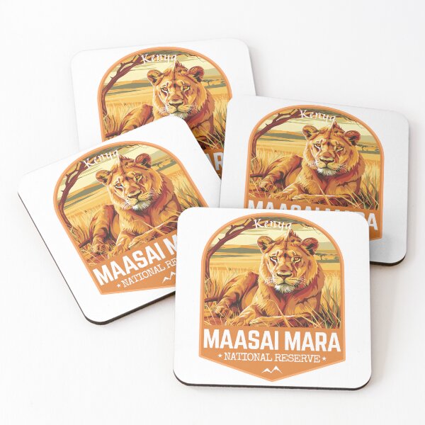 Item preview, Maasai Mara National Reserve, Kenya Retro Travel Art Emblem designed and sold by MaateoDesign.