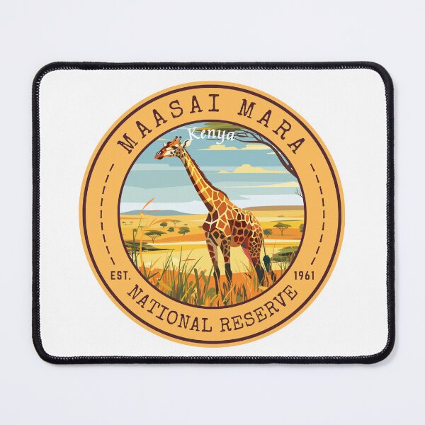 Item preview, Maasai Mara National Reserve, Kenya Vintage Travel Art Circle Emblem designed and sold by MaateoDesign.