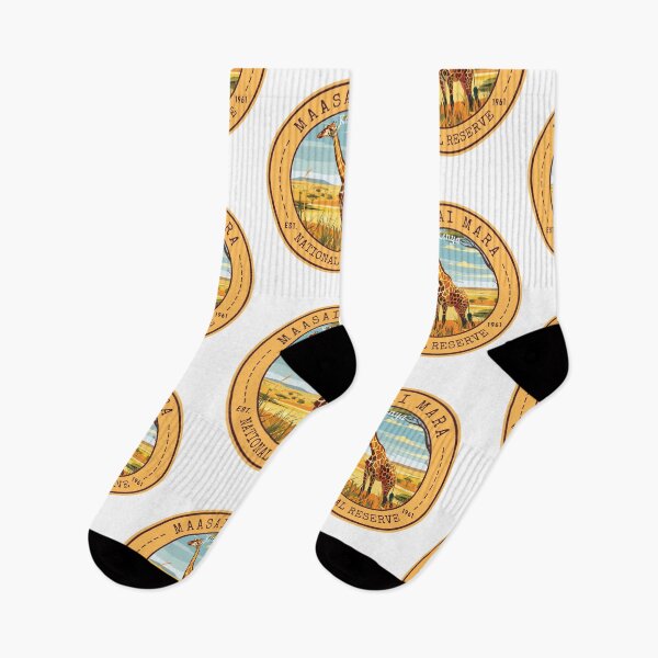 Item preview, Maasai Mara National Reserve, Kenya Vintage Travel Art Circle Emblem designed and sold by MaateoDesign.