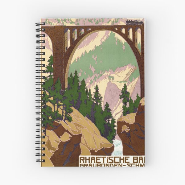 Item preview, Vintage 1909 Rhaetian Railway Poster | Art Nouveau Swiss Travel Print | Davos-Filisur Line Viaduct Art by  designed and sold by artofuniverse.