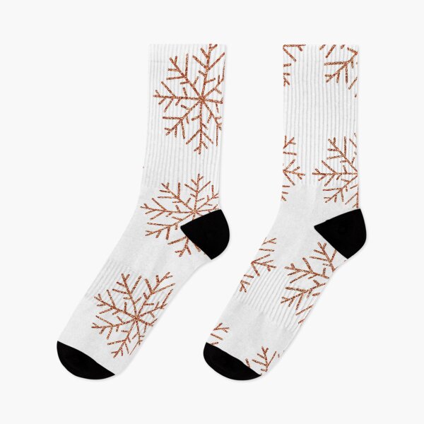 Item preview, Minimalist Rose Gold Glitter Snowflake Pattern designed and sold by ElizabethCoelho.