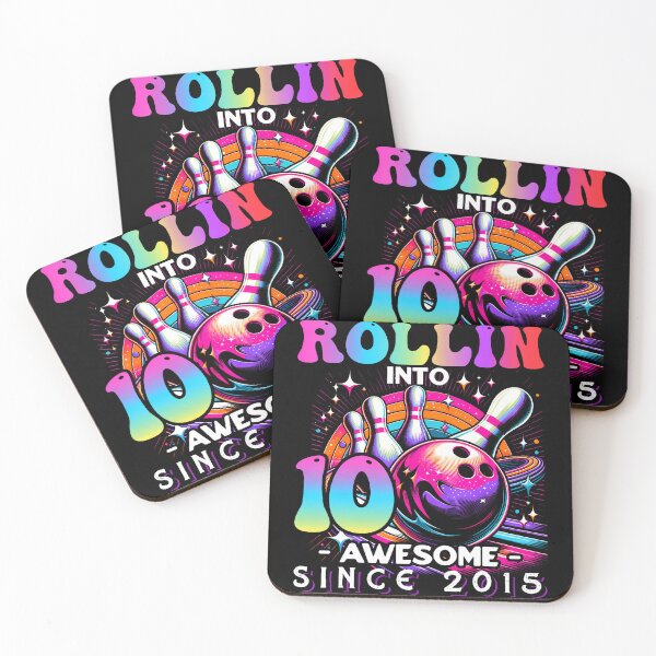 Item preview, Bowling Party Rollin' 10 Awesome 2015 10Th Birthday Girls designed and sold by MadalynKiehn.