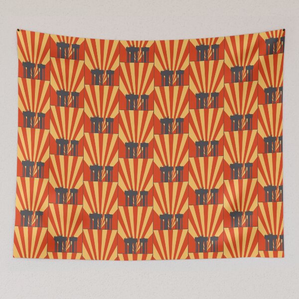 Item preview, Corby Water Towers - Warm Tones designed and sold by Kate Anderson Art.
