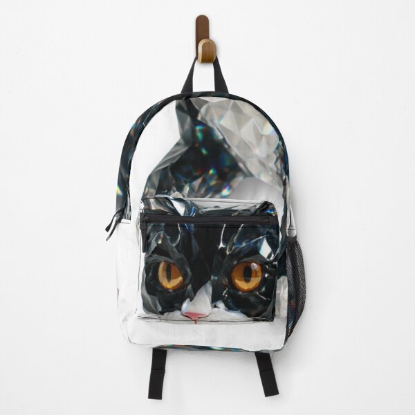 Item preview, Crystal Tuxedo Cat Low Poly Art designed and sold by AlvixVerse.