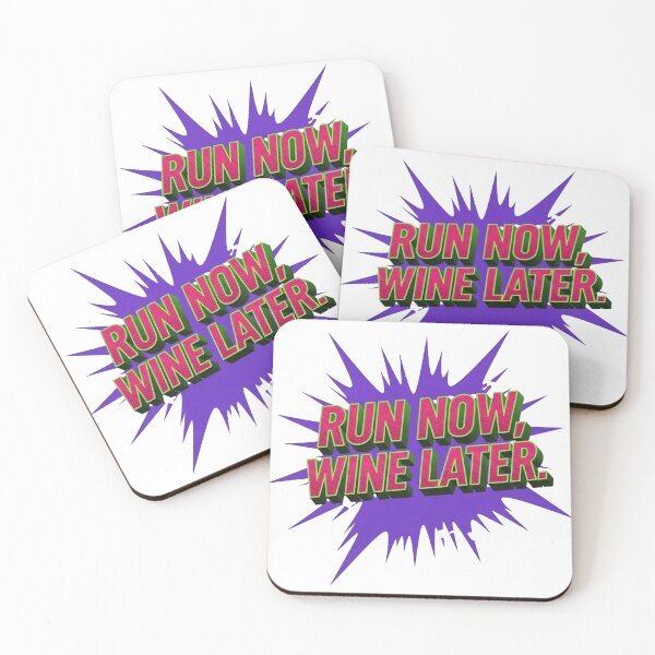 Item preview, "Run Now, Wine Later" Pop Art designed and sold by InkWeaveShop.
