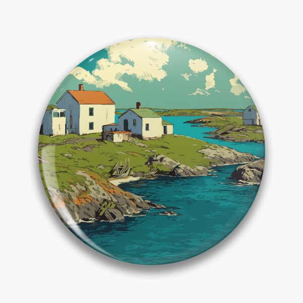 Item preview, Battle Harbour Labrador | Historic Fishing Outport Art designed and sold by TuncGK.