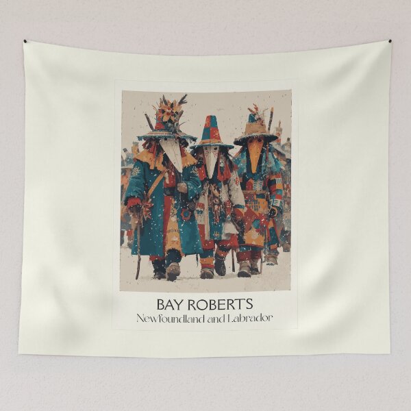 Item preview, Bay Roberts Newfoundland | Mummering Tradition Art Print designed and sold by TuncGK.