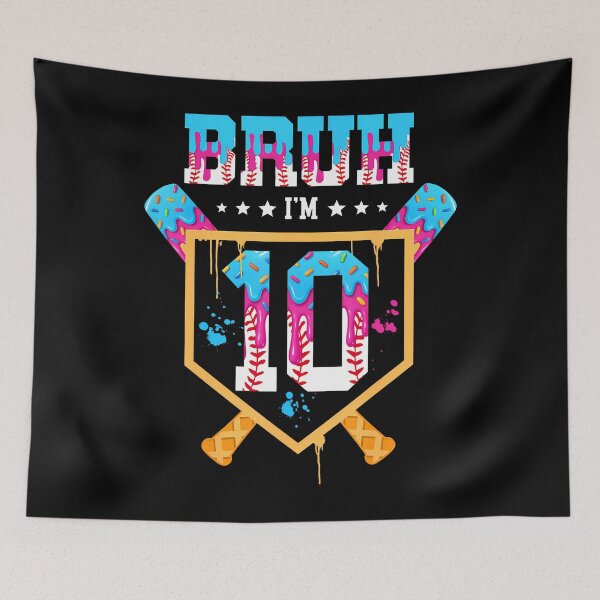 Item preview, Baseball 10 Year Old Ice Cream Drip 10Th Birthday Boys designed and sold by MadalynKiehn.
