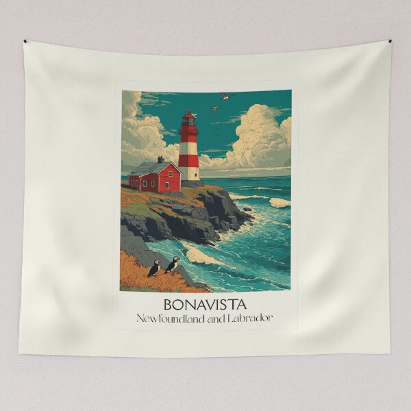 Item preview, Bonavista Newfoundland | Historic Lighthouse Art Print designed and sold by TuncGK.