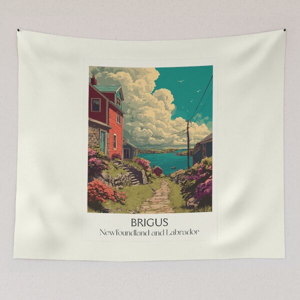 Item preview, Brigus Newfoundland | Historic Harbour Town Art Print designed and sold by TuncGK.