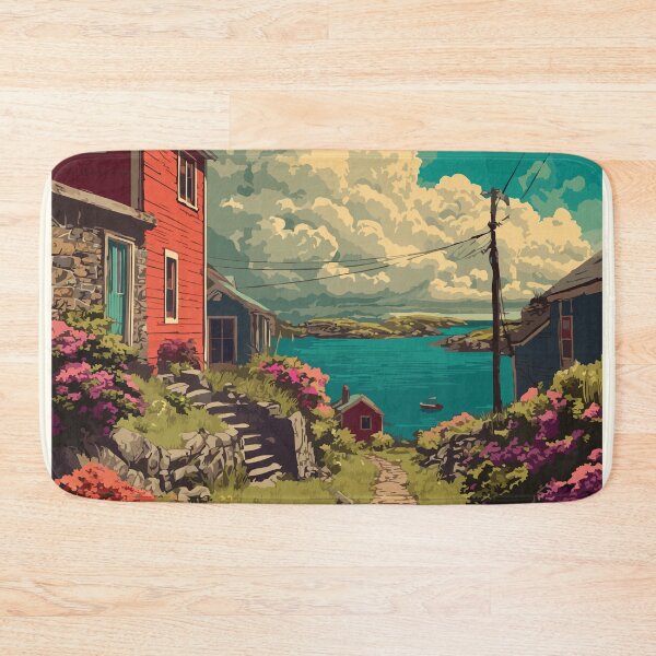 Item preview, Brigus Newfoundland | Historic Harbour Town Art Print designed and sold by TuncGK.