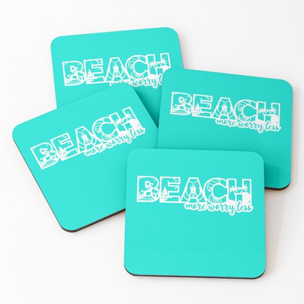 Item preview, Beach more worry less designed and sold by Katrabbit Graphics.