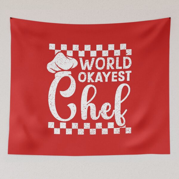 Item preview, World Okayest Chef Funny Cooking Humor designed and sold by Dmetalx Art Apparel.