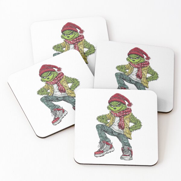 Item preview, Christmas Grinch-Style Embroidery Illustration – Festive Cross Stitch Holiday  designed and sold by MiraLumeStudio.