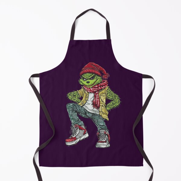 Item preview, Christmas Grinch-Style Embroidery Illustration – Festive Cross Stitch Holiday designed and sold by MiraLumeStudio.