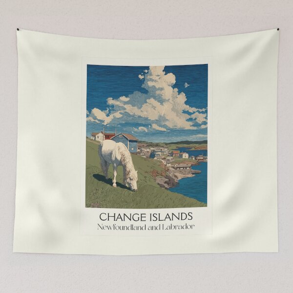 Item preview, Change Islands Newfoundland | Outport Life with Pony Art designed and sold by TuncGK.