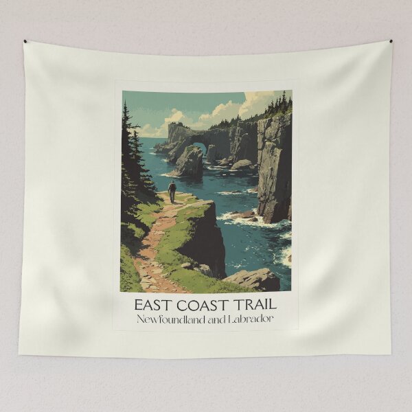 Item preview, East Coast Trail Newfoundland | Coastal Hiking Scenery Art designed and sold by TuncGK.
