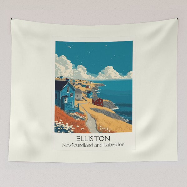 Item preview, Elliston Newfoundland | Puffin Viewing Capital Art Print designed and sold by TuncGK.
