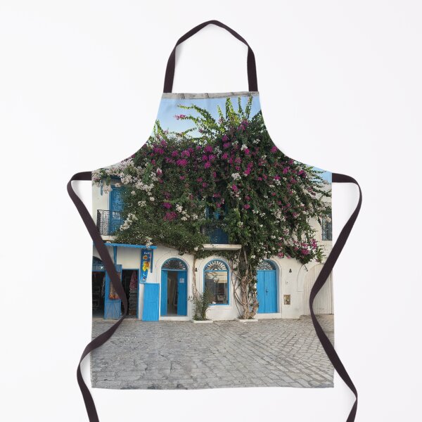 Item preview, Blue doors and bougainvillea—Houmt Souk at its finest.” “Djerba’s colors never disappoint. Tunisia designed and sold by Zaitmiprints.