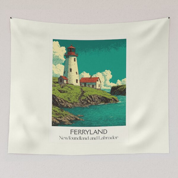 Item preview, Ferryland Newfoundland | Irish Loop Lighthouse Picnic Art designed and sold by TuncGK.