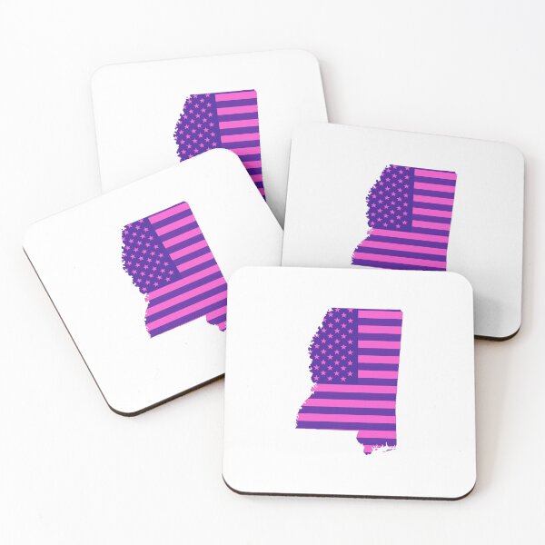 Item preview, Mississippi Pop Pink State Flag – Modern Fun Colors designed and sold by Paper Drip.