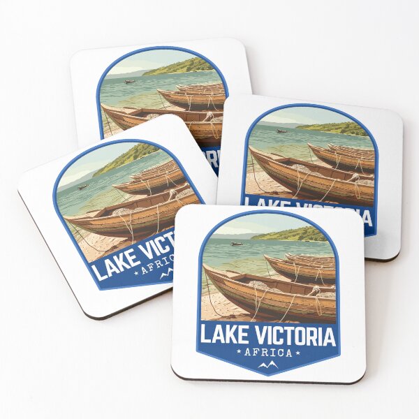Item preview, Lake Victoria in Africa, Retro Travel Art Emblem designed and sold by MaateoDesign.