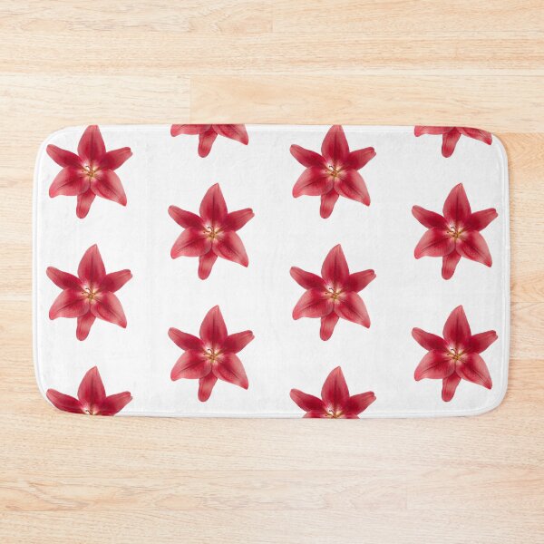 Item preview, red/ pink lily flower sticker designed and sold by inainart.