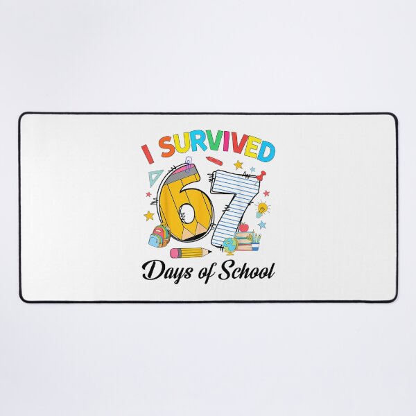 Item preview, I Survived 67 Days of School Funny Six Seven Meme for Teachers Students designed and sold by NuralsArt.