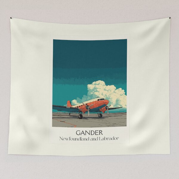 Item preview, Gander Newfoundland | Crossroads of the World Aviation Art designed and sold by TuncGK.