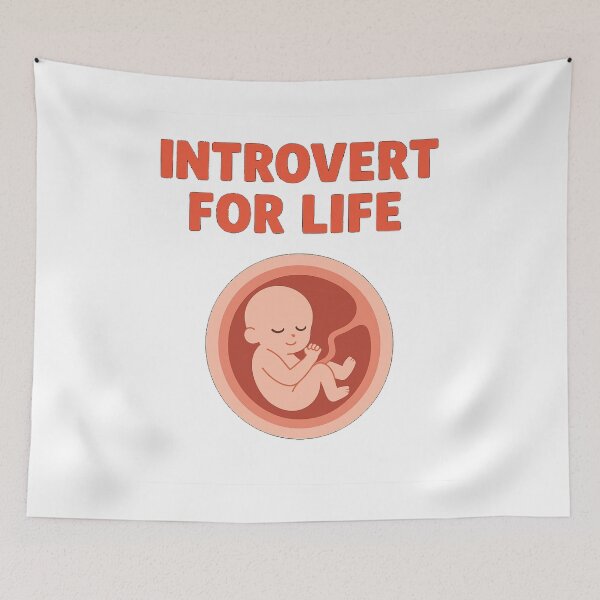 Item preview, Introvert for Life – Funny Introvert Baby in the Womb Design designed and sold by AdamIntrovert.