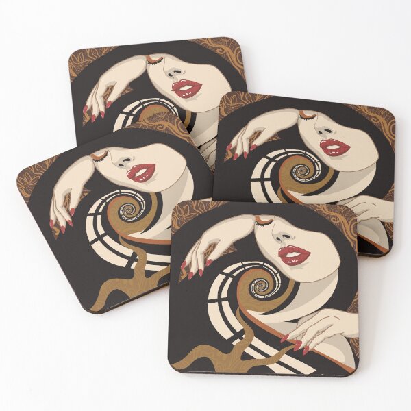 Item preview, Mystic Female Silhouette – Handcrafted Abstract Design designed and sold by mARTaCreation.
